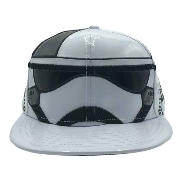 New Era 59FIFTY Star Wars Stormtrooper Big Face Cap Hat Size 7 1/4 Black White - Picture 1 of 9